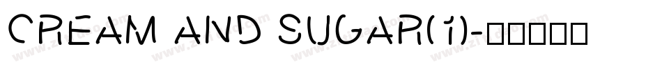 Cream and sugar(1)字体转换